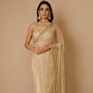CREAM-CHIFFON-SAREE