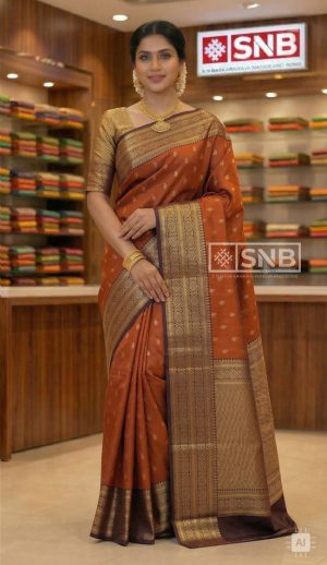 blue zari saree