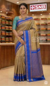 Home blue zari pattern saree
